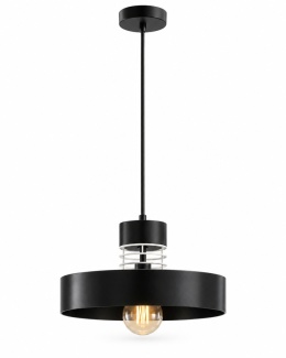 Lampa wisząca 1xE27 BOSSI WHITE/BLACK
