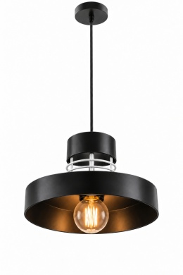 Lampa wisząca 1xE27 BOSSI WHITE/BLACK
