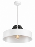 Lampa wisząca 1xE27 BOSSI WOOD BLACK/WHITE