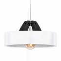 Lampa wisząca 1xE27 BOSSI WOOD BLACK/WHITE