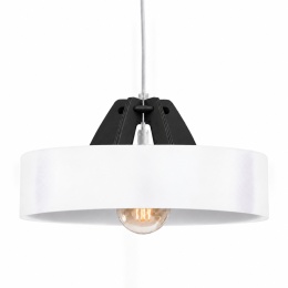 Lampa wisząca 1xE27 BOSSI WOOD BLACK/WHITE