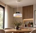 Lampa wisząca 1xE27 BOSSI WOOD BLACK/WHITE