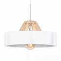 Lampa wisząca 1xE27 BOSSI WOOD NATURAL/WHITE