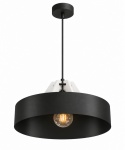 Lampa wisząca 1xE27 BOSSI WOOD WHITE/BLACK