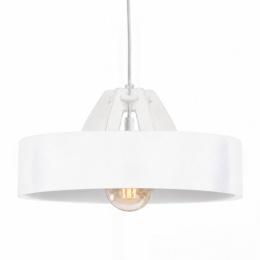 Lampa wisząca 1xE27 BOSSI WOOD WHITE