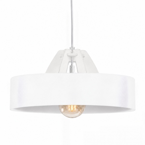 Lampa wisząca 1xE27 BOSSI WOOD WHITE