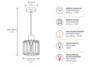 Lampa wisząca 1xE27 DECO