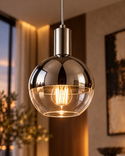 Lampa wisząca 1xE27 ICE SILVER