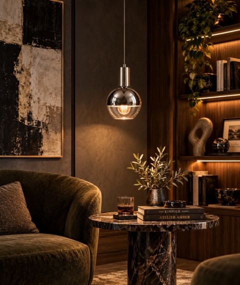 Lampa wisząca 1xE27 ICE SILVER