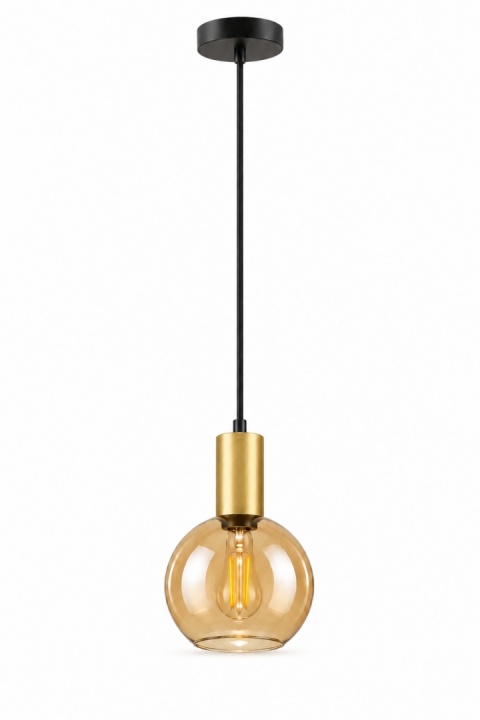 Lampa wisząca 1xE27 JANTAR GOLD