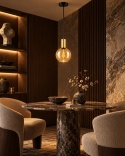Lampa wisząca 1xE27 JANTAR GOLD