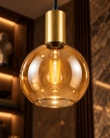 Lampa wisząca 1xE27 JANTAR GOLD