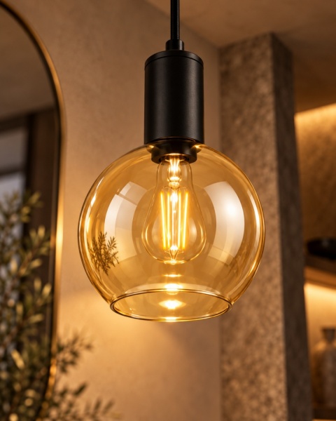 Lampa wisząca 1xE27 JANTAR WOOD