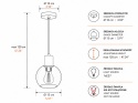 Lampa wisząca 1xE27 JANTAR WOOD