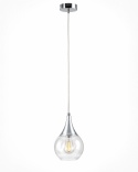 Lampa wisząca 1xE27 LACRIMA CLEAR SILVER