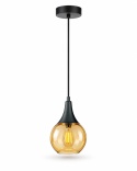 Lampa wisząca 1xE27 LACRIMA HONEY BLACK