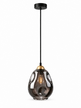 Lampa wisząca 1xE27 LOKI BLACK/GOLD