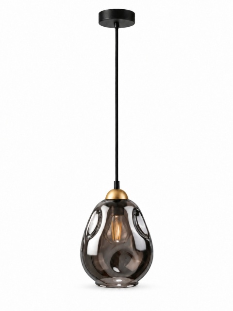 Lampa wisząca 1xE27 LOKI BLACK/GOLD