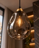 Lampa wisząca 1xE27 LOKI BLACK/GOLD