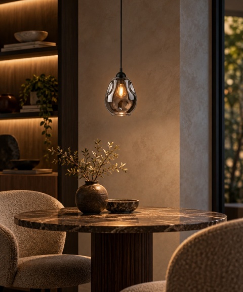 Lampa wisząca 1xE27 LOKI BLACK