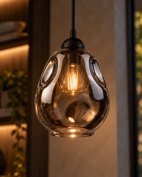 Lampa wisząca 1xE27 LOKI BLACK