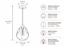 Lampa wisząca 1xE27 LOKI SILVER