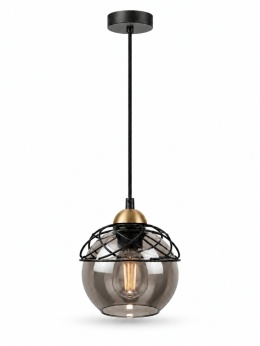 Lampa wisząca 1xE27 MERA BLACK/GOLD