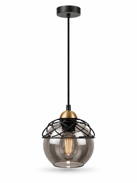 Lampa wisząca 1xE27 MERA BLACK/GOLD