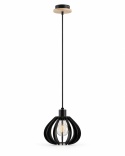 Lampa wisząca 1xE27 NICOLETA BLACK AND NATURAL 811
