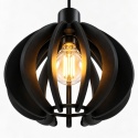 Lampa wisząca 1xE27 NICOLETA BLACK AND NATURAL 811