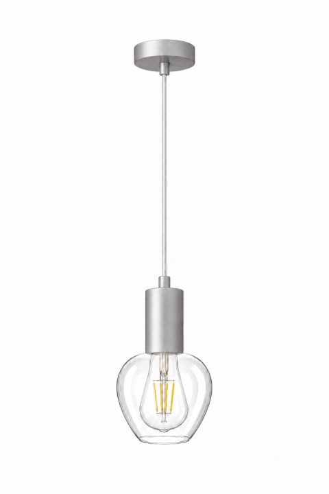Lampa wisząca 1xE27 VERRE SILVER