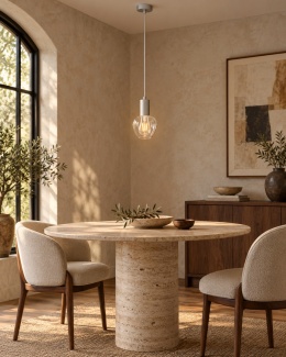 Lampa wisząca 1xE27 VERRE SILVER