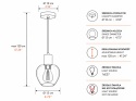 Lampa wisząca 1xE27 VERRE WHITE
