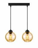 Lampa wisząca 2xE27 AMBRE BLACK