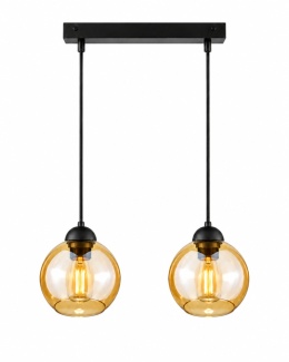 Lampa wisząca 2xE27 AMBRE BLACK