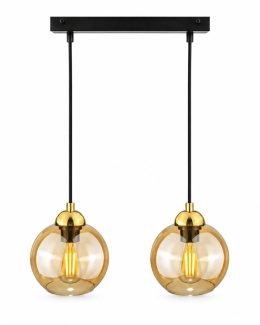 Lampa wisząca 2xE27 AMBRE GOLD