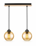 Lampa wisząca 2xE27 AMBRE WOOD