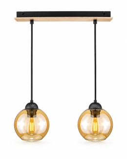 Lampa wisząca 2xE27 AMBRE WOOD