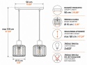 Lampa wisząca 2xE27 DECO