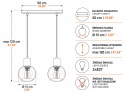 Lampa wisząca 2xE27 ICE