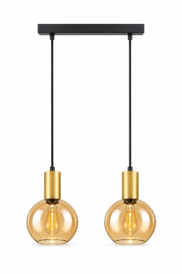Lampa wisząca 2xE27 JANTAR GOLD
