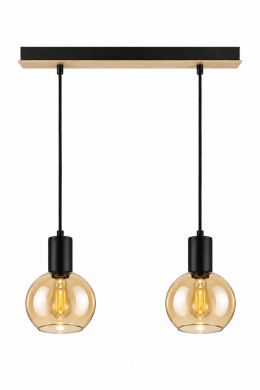 Lampa wisząca 2xE27 JANTAR WOOD