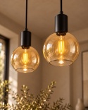Lampa wisząca 2xE27 JANTAR WOOD