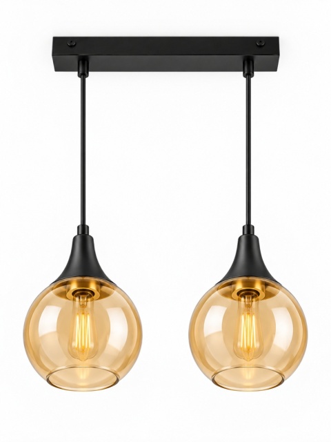 Lampa wisząca 2xE27 LACRIMA HONEY BLACK