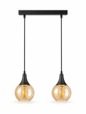 Lampa wisząca 2xE27 LACRIMA HONEY BLACK