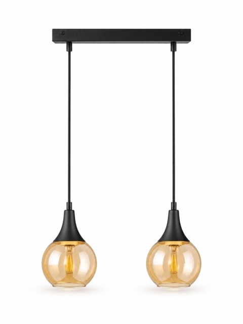 Lampa wisząca 2xE27 LACRIMA HONEY BLACK
