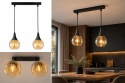 Lampa wisząca 2xE27 LACRIMA HONEY BLACK
