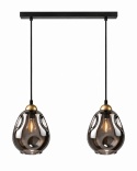 Lampa wisząca 2xE27 LOKI BLACK/GOLD