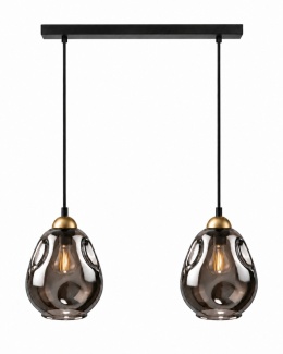 Lampa wisząca 2xE27 LOKI BLACK/GOLD