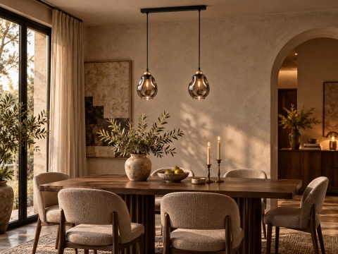 Lampa wisząca 2xE27 LOKI BLACK/GOLD